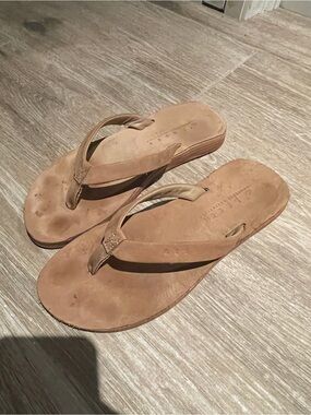 Reef Brown Leather Flip Flop Sandals